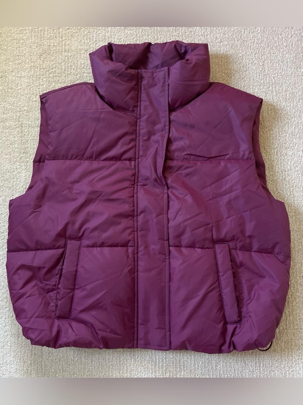 NWT LOFT Purple Puffer Vest - XS